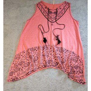 Vintage India Boutique Sleeveless Tunic Top, "one size fits most"
